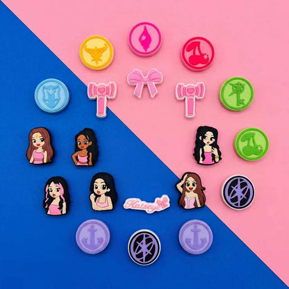 16/50/100pcs Music Shoe Charms KATSEYE for Shoe Accessories Dreations for Sandals Sneaker Classic Clog Kids X-mas Gifts