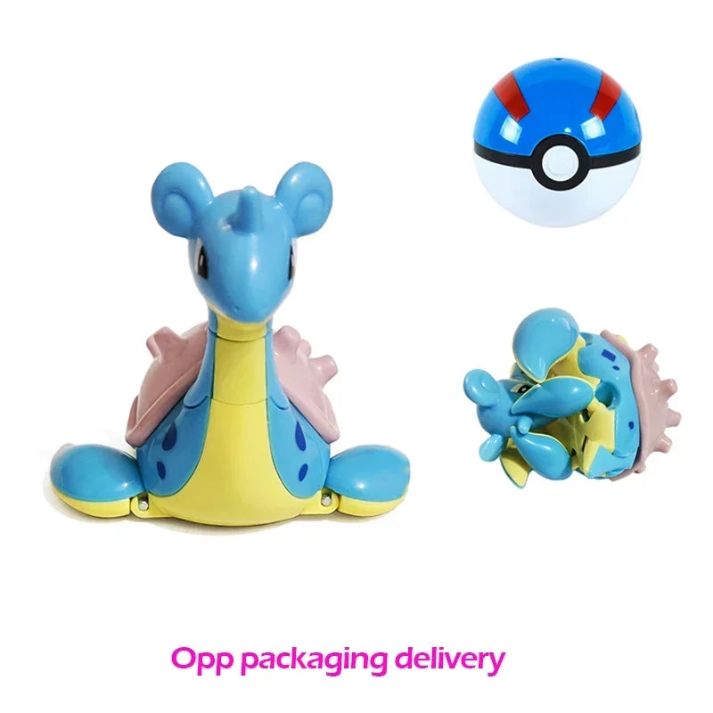 Pokemon Pokeball Figure Pikachu Dragonite Lapras Psyduck Mewtwo Gyarados Solgaleo Lunala Eevee Poke Ball Toy Kids Birthday Gift