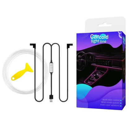 22 Modes 20 Colors 1-5M Car USB RGB LED Light Strip Interior Ambient Light Hand Control Invisible Fiber Optic Atmosphere Lamp