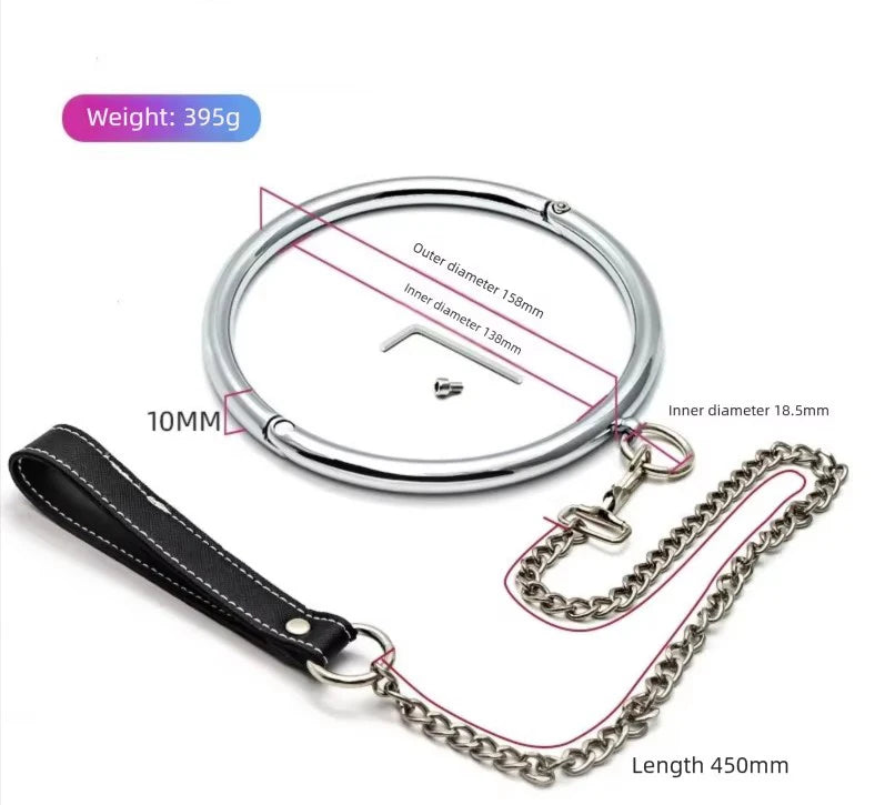 BDSM Collar Metal Bondage Collar Slave, 2 Size Neck Coller Sex Slave Role Play Necklace For Women Restraint BDSM Bondage Toys