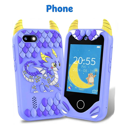 Children Smart Phone Toy 2.8 Inch With Camera 40+ Puzzle & ABC Learning Games Kids Habit Tracker Birthday Xmas Gift Boys Girls