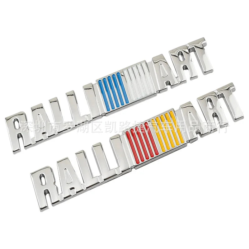 Car Metal Logo Emblem Badge Body Stickers For Mitsubishi RALLIART pajero l200 evo lancer х outlander asx xforce Grandis Eclipse