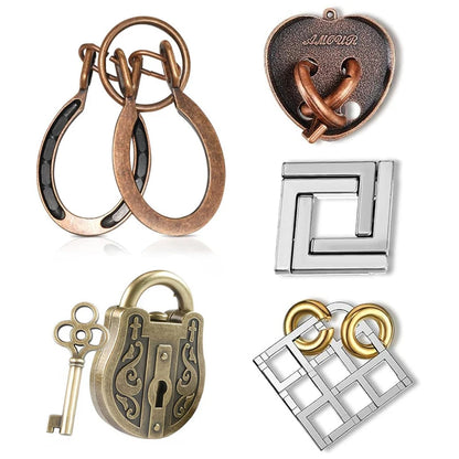 Classic IQ Metal Puzzle Brain Teaser Casse Tete Educational Toys Mind Games For Adults Kids Novelty Gifts Juegos De Inteligencia