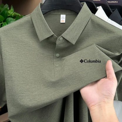 2026 New Columbia Style  Men's  Polo Shirt Quick Dry Breathable  business Short Sleeve Summer Casual Sports Wear Golf T-Shirt 