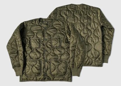 Non Stock Military Style Nylon Quilted Jacket Water Resistant Long Sleeve Liner