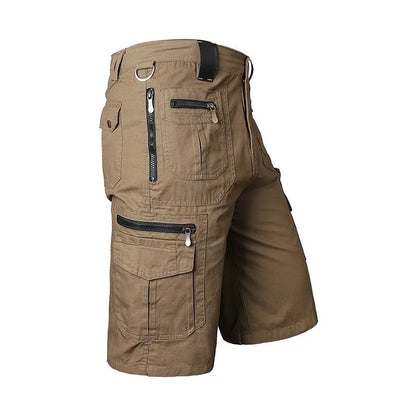 Summer breathable straight shorts men's military tactical shorts with multiple pockets workwear running pants hiking fitness ca