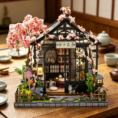 DIY Wooden Miniature Model Kits Wooden Doll House 3D Puzzle Dollhouse With Furniture Light For Friends Birthday Gifts