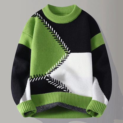 Sweaters men 2025 Winter Letter pattern thick sweater men Student youth sweaters autumn Men's wool pullovers full