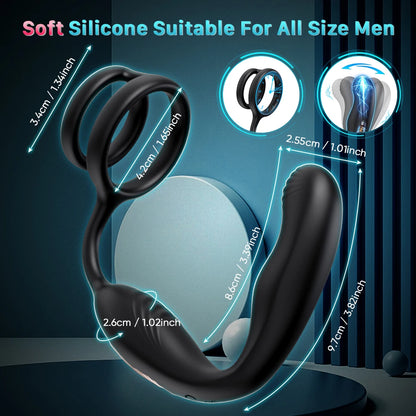 Male Sex Toys Anal Vibrator for Men Prostate Massager Gay Anal Plug Adult Toys Butt Plug for Men Remote 7 Wiggling Vibrating