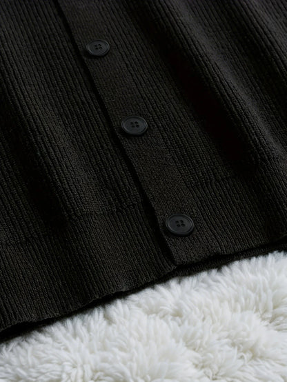 LVLAEA Men's Sleeveless Knitted Waistcoat Solid Color Textured Classic Old Money Autumn Spring Outdoor Single Breasted