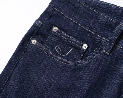BLSK CPRT Jeans Thick Cotton Men 2025 Autumn Winter new casual warm zipper embroidery comfortable straight Big size 30-40 Pants