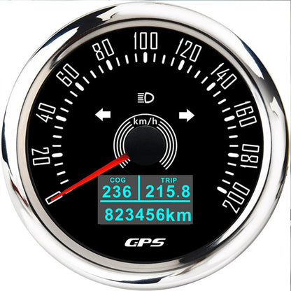 Waterproof 85MM GPS Speedometer With GPS Antenna 7 Color Backlight For Motorcycle Marine Boat Car Truck Speed Gauge Meter 12V24V