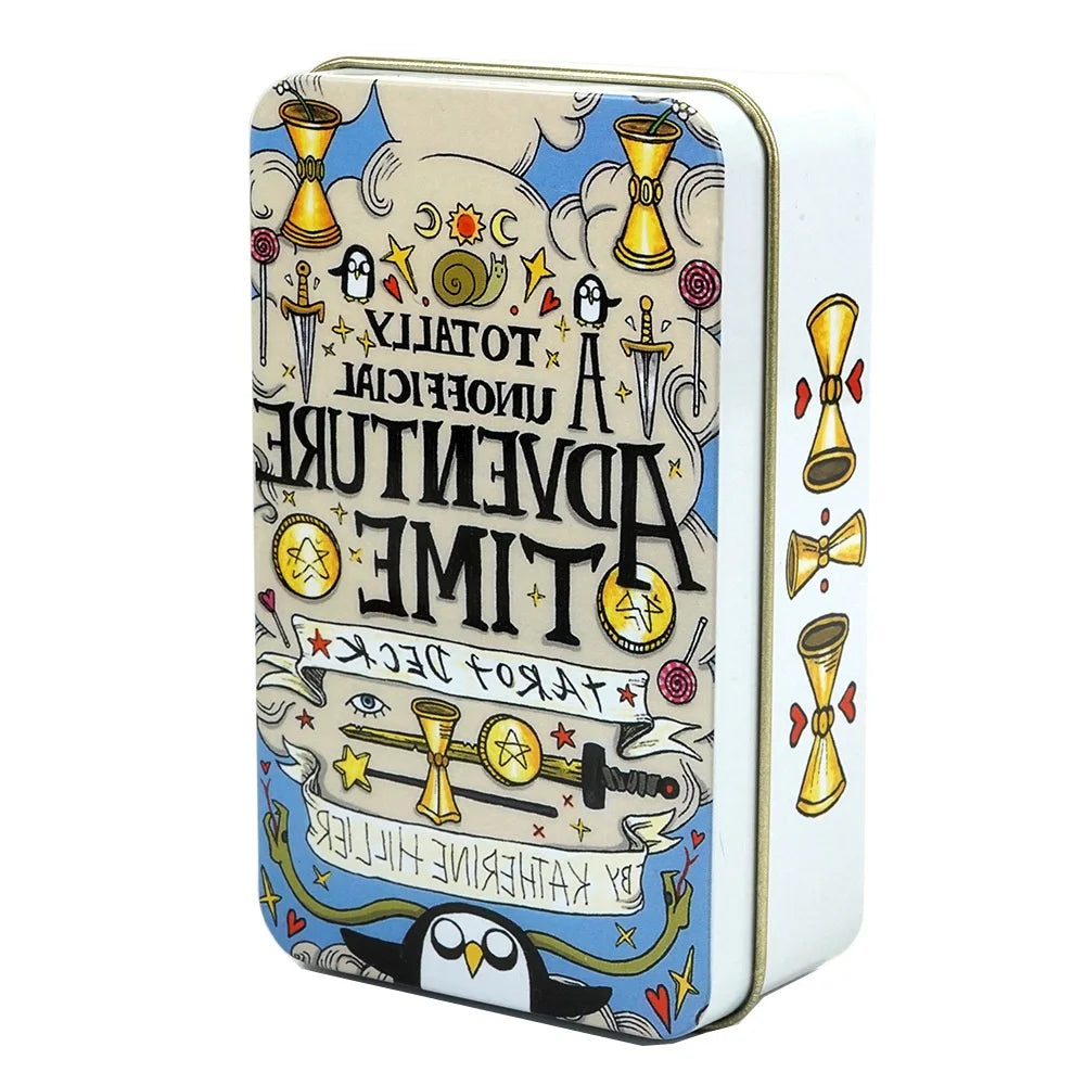 Vintage Art Collectible Cards Tin Box Set, Beginner Leisure Table Game Cards, Creative Gift for Family & Friends Party