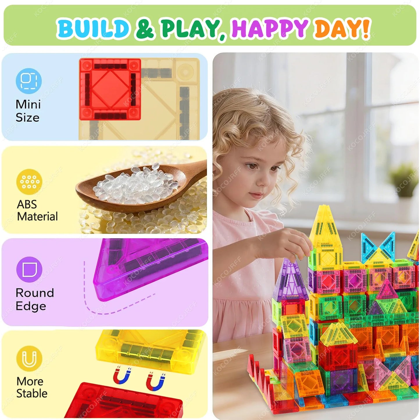Mini Portable Magnetic Building Toys for All Kids. Travel-Friendly STEM Educational Toys in Random Colors. Great Gifts