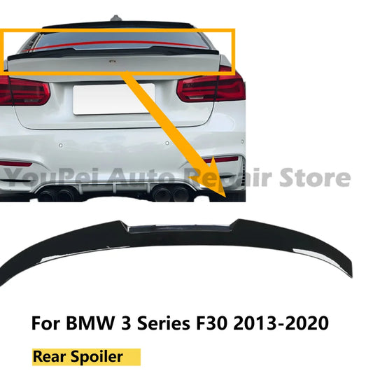 Sharp Blade Shape Rear Spoiler, Practical Modified Parts For BMW 3 Series F30 2013-2020, Stable fitting optimize exterior look