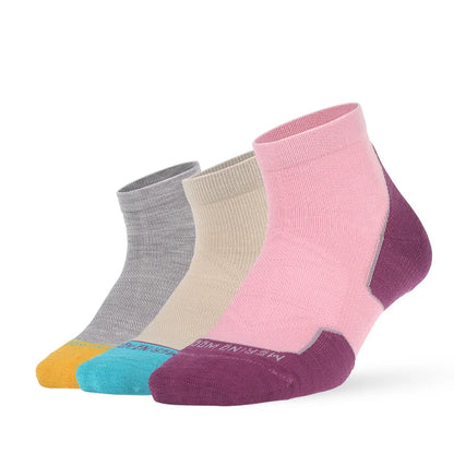 ZEALWOOD Marathon Running Socks, Men's Women's Outdoor Merino Wool Sports Compression Socks Breathable Cushion Cycling 1/3 Pairs