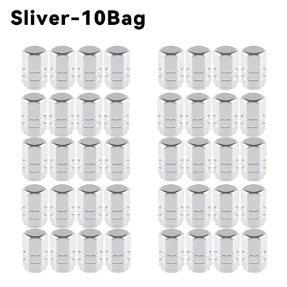 Silver Black Blue Aluminum Alloy Car Valve Cores Tire Valves Caps Air Pump Caps Tuning Products Accessories Replacement