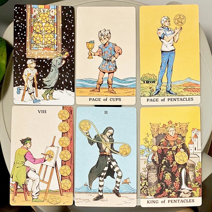 JOJOTarot Cards Deck in Rigid Box, 80 Pcs Double-Sided Embossed Anime Tarot Cards Bizarre Adventure Tarot Deck 12*7cm