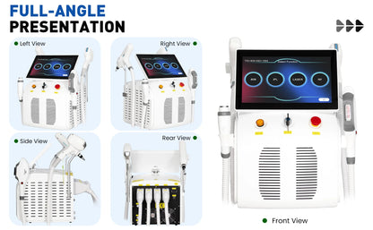 4 IN 1 Soprano Titanium Ice Platinum RF Diode 755 808 940 1064nm 4 Wave Laser ND:YAG Machine Painless Hair Removal Machine