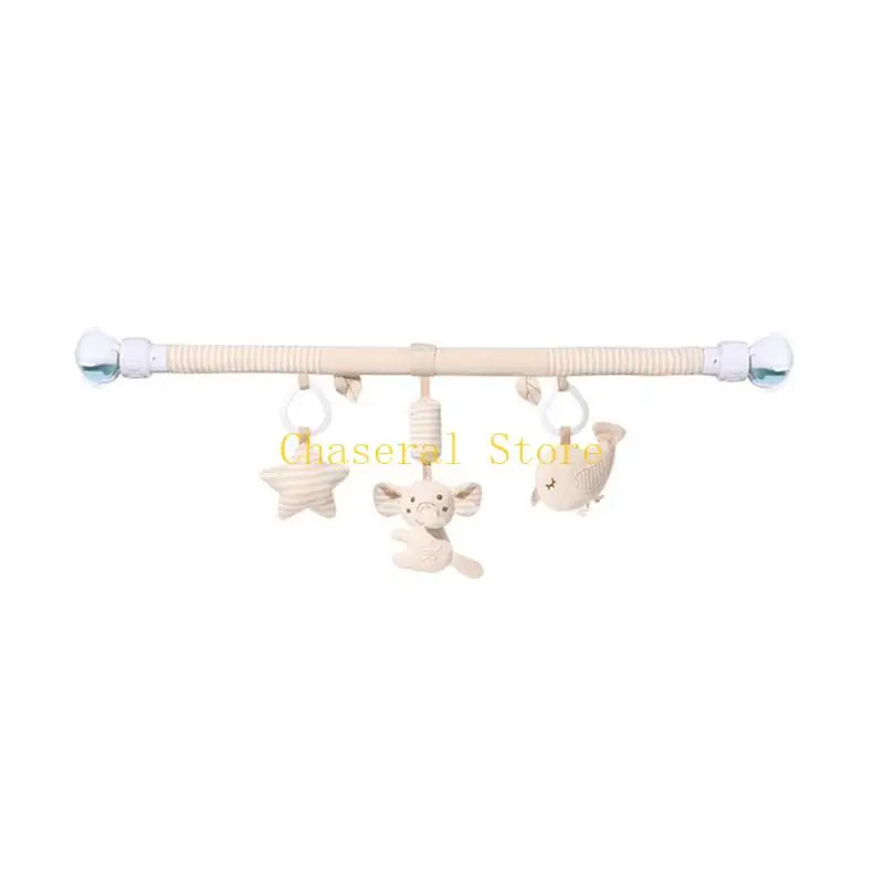 Soft Plush Baby Stroller Hanging Bell Toy Organic Cotton Infant Crib Mobile Machine Washable Sensory Development Activity