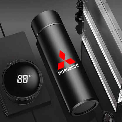 Stainless Steel Thermos Bottle Intelligent Cup Vacuum Flask for Mitsubishi Lancer ASX Outlander Pajero Evolution Car Accessories