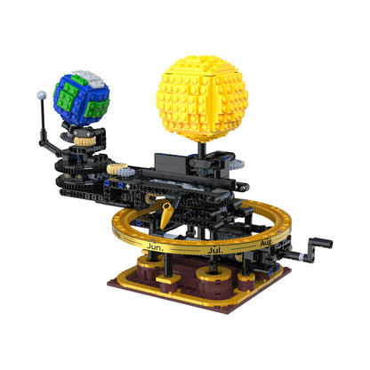 CaDA C71009W Earth Moon Sun Orrery Building Blocks Set/Astronomy Educational Toy/Rotatable Planetary Orbit Model/Kids Birthday