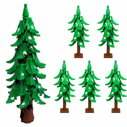 MOC City Garden Building Block Set – DIY Assembly Pine & Pine And Cypr, Street View Forest Plants, Trunk Leaves Grass Accessorie