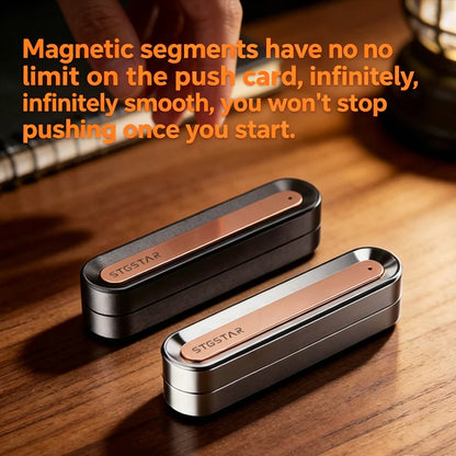 EDC Fidget Toys Magnetic Push Slider Crisp Sound Mechanical Ratchet Fidget Spinner ADHD Anxiety Stress Relief Toy ADHD Desk Toy