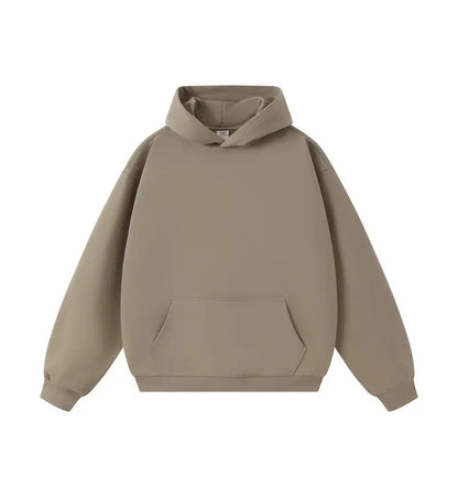 DIY Custom LOGO 450gsm Cotton French Terry Oversized Drop Shoulder Hoodie Men Grey Blue Street Wear Hip Hop Comfortable Hoodie