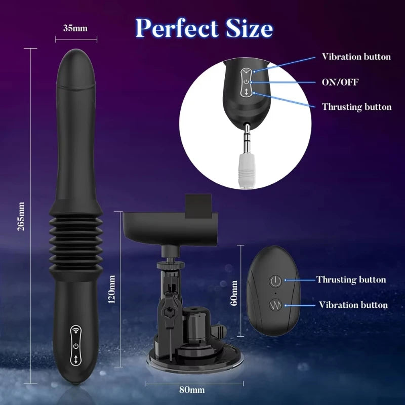 Sex Machine Thrusting Big Dildo Vibrator Vaginal G Spot Automatic Up Down Massager Retractable Pussy Adults Sex Toys for Women
