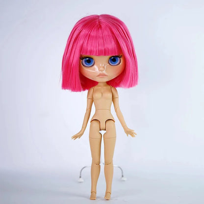 ICY DBS Blyth 30cm Doll Tan Skin Matte Face Glossy Face Pouting Lips 19 Joints Body Doll DIY Makeup Costume Doll Girls Gift Toy