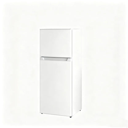 Compact White Double Door Mini Fridge with Freezer, Adjustable Temp Control, Quiet Small Refrigerator for Bedroom, Dorm, Office, Apartment, Ideal for Food Beverage Storage, Energy Saving & Space Saving Cooler