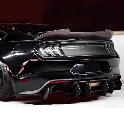 For 2015-2018 2019 2020 2021 Ford Mustang 4 Fins Rear Bumper Diffuser Splitters  Spoilers Lip Auto Accessories Refit Decoration