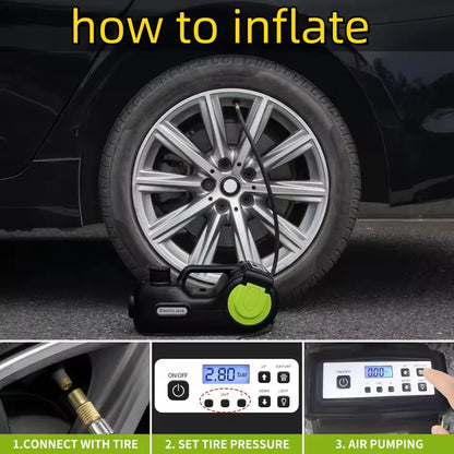 12V in-car digital display hydraulic 5-ton electric jack air pump wrench multifunctional emergency tire change height lift