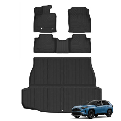Left Drive for Toyota RAV4 2026 Fuel Car All-weather 3D TPE Floor Mat Cargo Anti-slip Trunk Pad Liner Backrest Liner Accessories