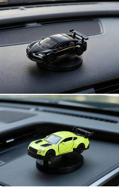 Car Individuality Center Console Decoration Sports Car Drift Rotating Car Decor Auto DashboardTurning Racing Model Decoration