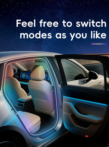 4in1 Symphony Automotive Door Frame color-changing RGB LED Interior Ambience light USB APP Remote Control Easy to Install