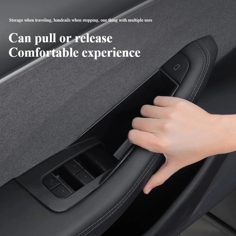 for Tesla Model 3 Y YL Juniper 2025-2020 2026 Highland Car Door Side Storage Box Handle Pocket Passenger Storage Tray Container