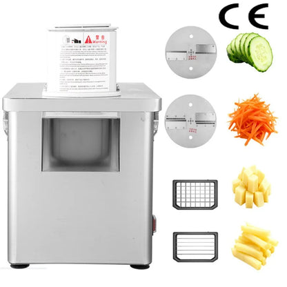 Electric Vegetable Cube Cutting Machine Fruit Slicer Cutting Strip Dice Food Processor With 3,4,5Blades