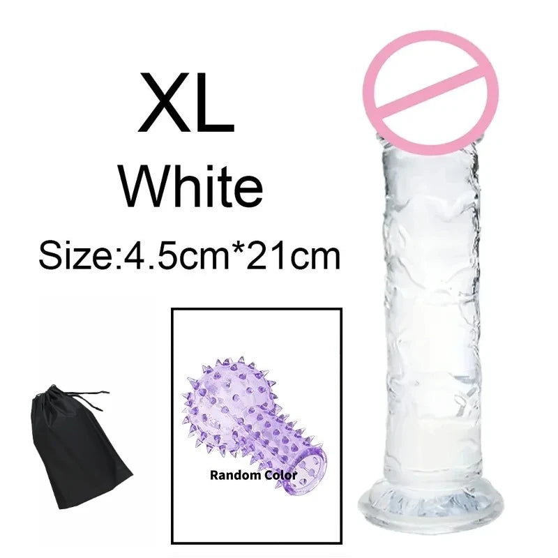 Realistic Anal Butt Plug Soft Jelly Dildo Suction Cup G Spot Anal Vaginal Masturbators Penis Dick Adult Sex Toys For Women Men