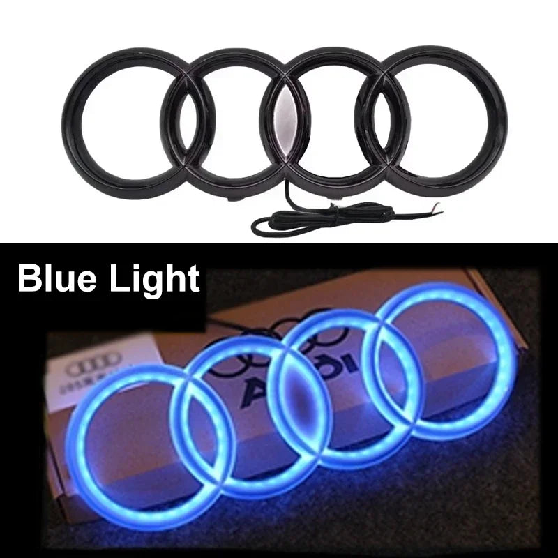 LED Car Dynamic Streamer Badge Light Front Grille Emblem for Audi Q7 Q8 S3 A1 A2 A3 A4 A5 A6 Q3 Q4 Q5 Q6 S5 S7 A7 Q2 Accessories
