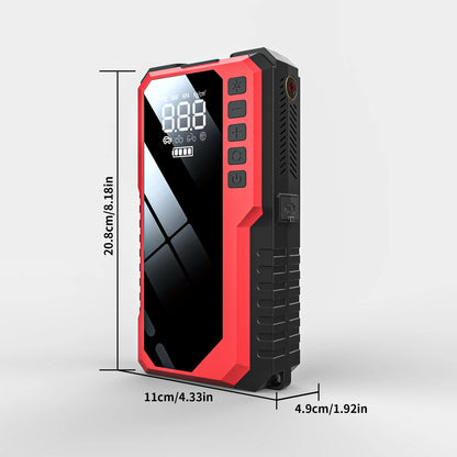 12000mAh Car Battery Starter Air Compressor Power Bank 12v Car Booster Auto Battery Charger Multi Function Jump Starter Splitter