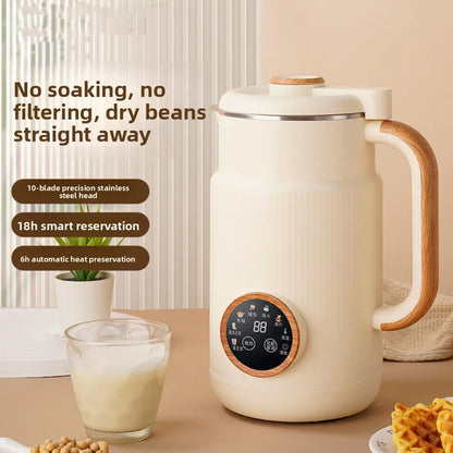220V 1.2L Household High Speed Food Blender Automatic Heating Soybean Milk Machine For Breakfast Stainless Steel