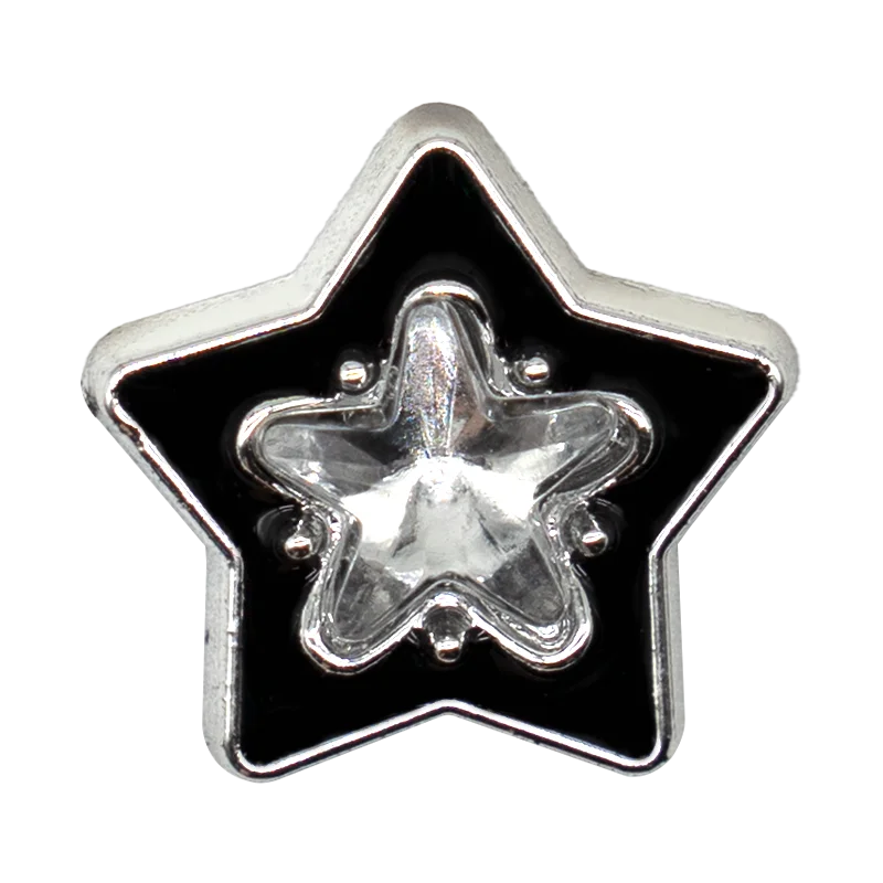 1PCS Black Fashion Acrylic Shoe Charms Accessories Pins for Women Men Clog Decorations Flowers Bow Bag Acrylic Shoe Buckles