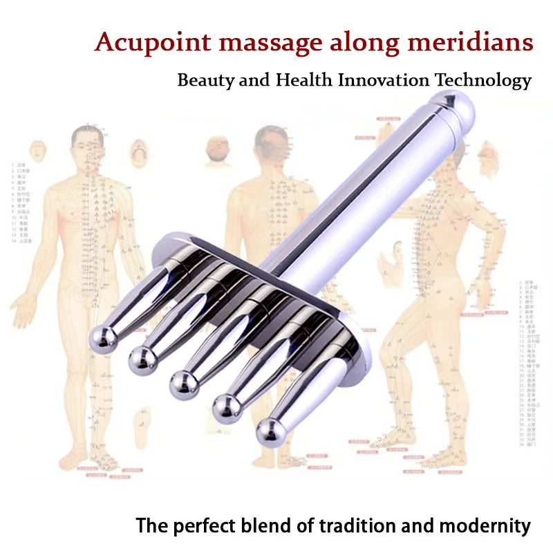 Bright Magnetic Fork magnet Five round heads Magnetic Fork Magnetic Point Meridian Massage Stick To Dredge Lymphatic Muscle Rela