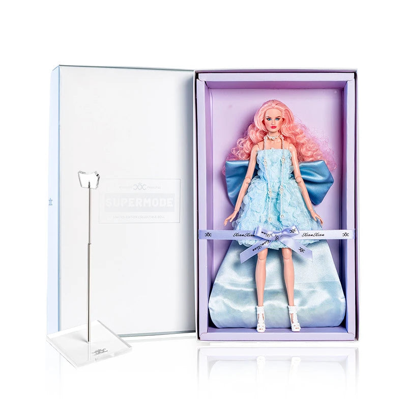32cm Supermodel Doll With Clothes With Doll Holder Suit Fashion Outfit Blue Dream Series Dress Up DIY Toys Collector Gifts Box