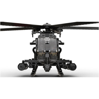 Militariy MH-6 Little Bird Helicopter MOC Building Block DIY Assembled Educational Creative Bricks Collection Toys Gifts 597PCS