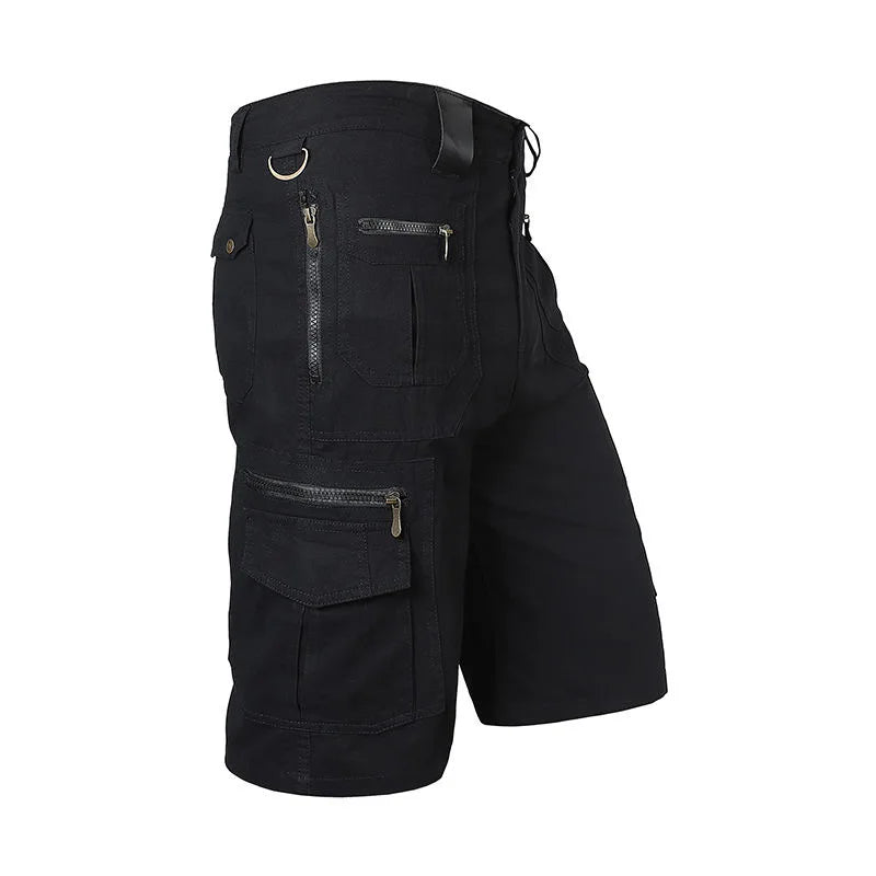 Summer breathable straight shorts men's military tactical shorts with multiple pockets workwear running pants hiking fitness ca