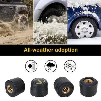 External Alarm Tire Pressure Sensors Car Tire Pressure Sensor Waterproof Android iOS BLE TPMS Universal Bluetooth 4.0 5.0