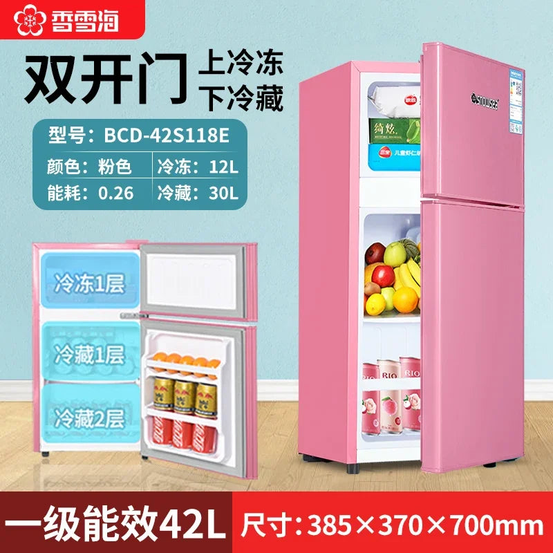 refrigerator small household double door single dormitory mini first-class energy efficiency and power saving